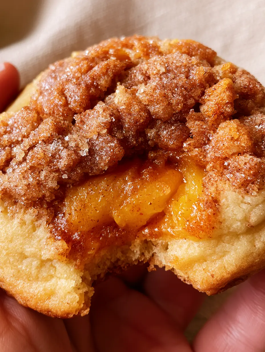 Peach Cobbler Cookies: The Ultimate Soft-Baked Crumbl Copycat 3 Extreme macro close-up of Peach Cobbler Cookies showing the shimmering granulated sugar and thick soft-baked texture.