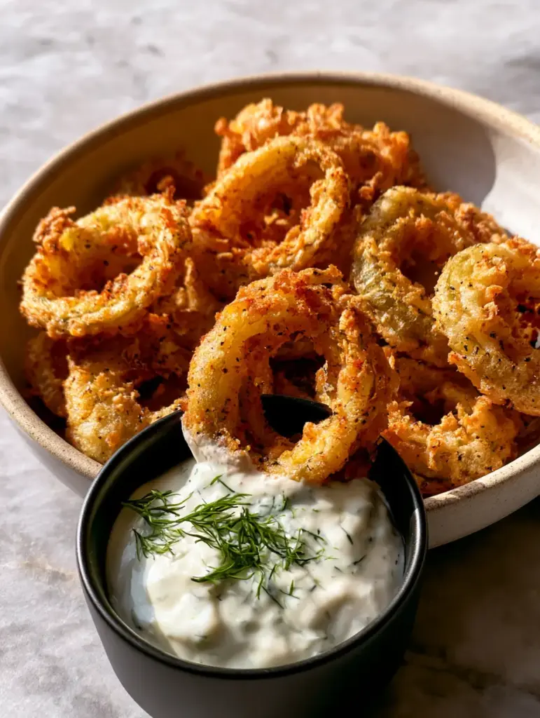 Air Fryer Banana Peppers: The Ultimate Extra-Crispy Appetizer Recipe 2 Air fryer banana peppers showing a detailed panko texture with specks of paprika and black pepper. (air fryer banana peppers)