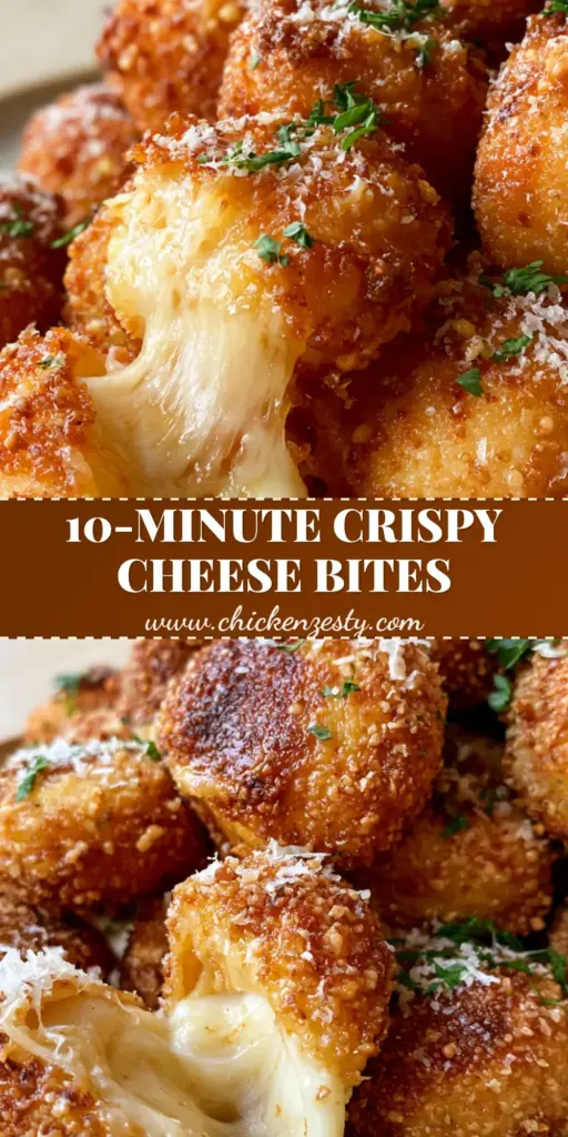A close-up pile of air-fried parmesan mozzarella bites with a molten cheese pull and parsley garnish. (parmesan mozzarella bites)