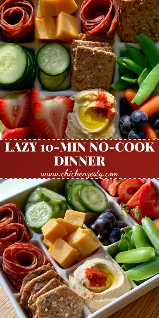 A 12-slot muffin tin snack board filled with salami rosettes, cheese, and fruit, representing fun dinner ideas.