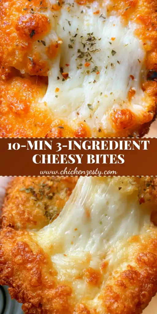 Cheesy Snack Recipe: Air-Fried Crispy Cheddar Squares with a Mozzarella Pull 4 A massive, stretchy white mozzarella cheese pull between two golden-brown air-fried cheddar squares. (cheesy snack recipe)