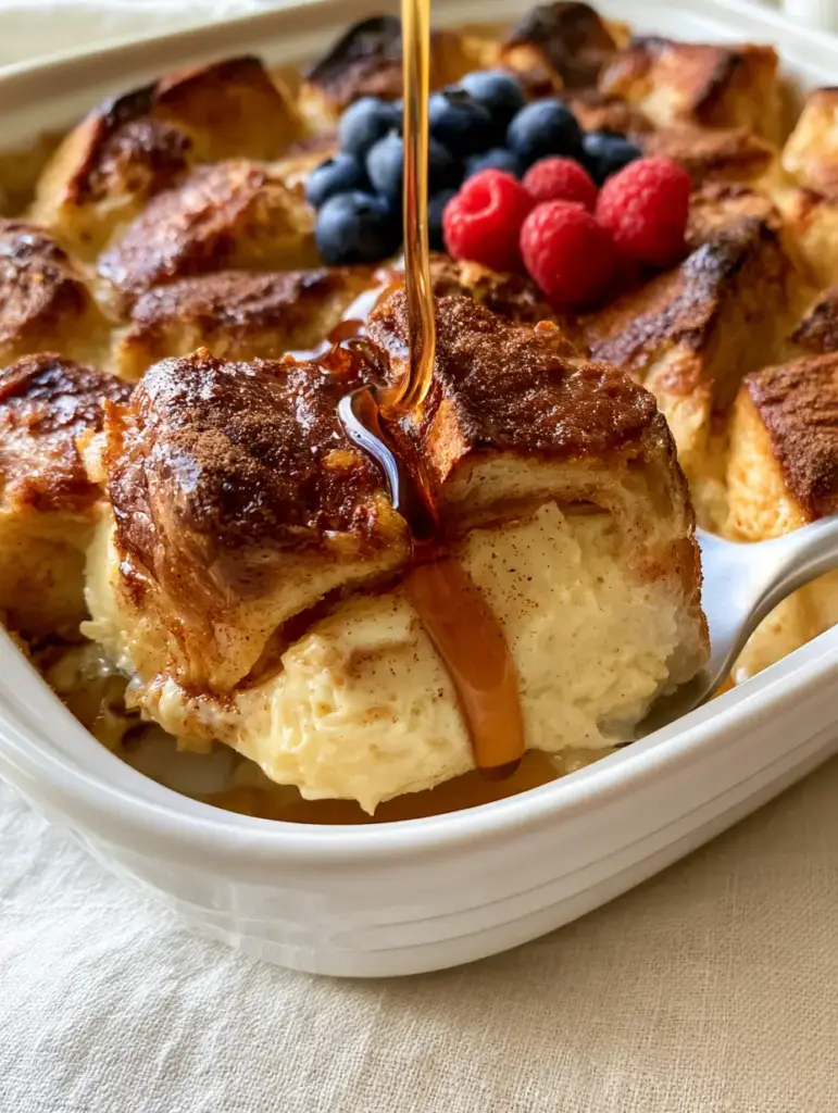 A silver spatula lifting a slice of Healthy French toast revealing the creamy custard interior.