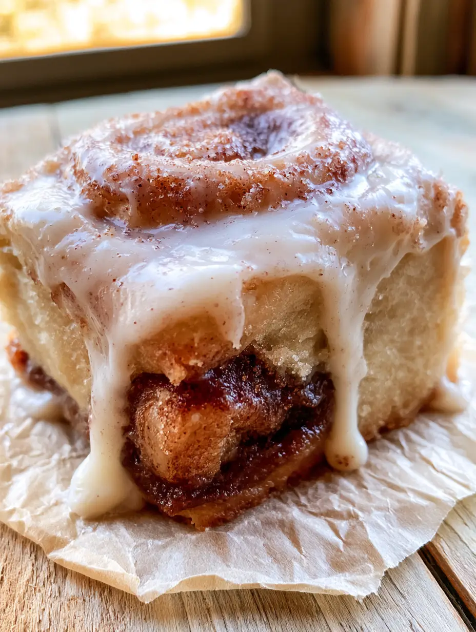 Cinnamon Roll Bars with Thick Cream Cheese Frosting 3 Extreme macro shot of cinnamon roll bars showing the soft buttery dough and dark mahogany cinnamon swirl.
