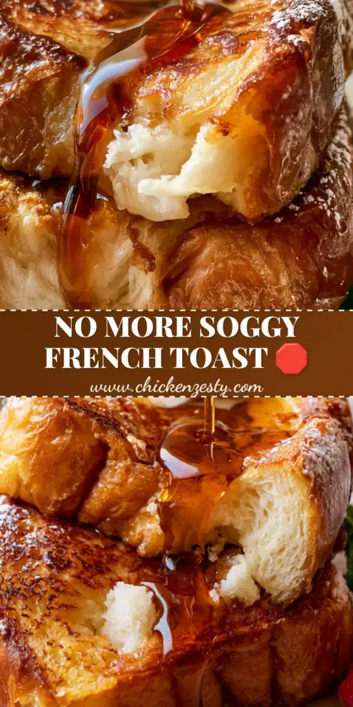 A stack of thick-cut brioche homemade french toast with maple syrup dripping down the sides and fresh raspberries.